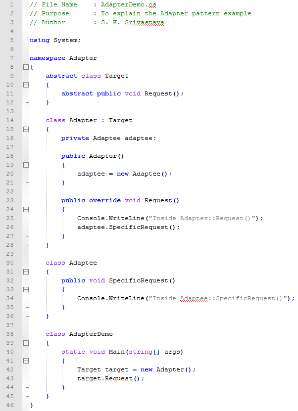 Adapter design pattern In C#