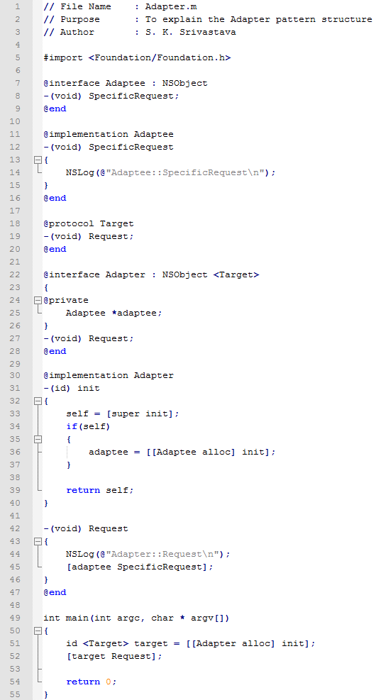 Adapter design pattern In Objective C