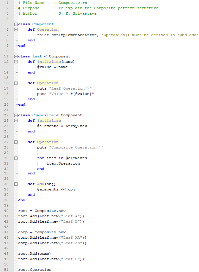 Composite design pattern In Ruby