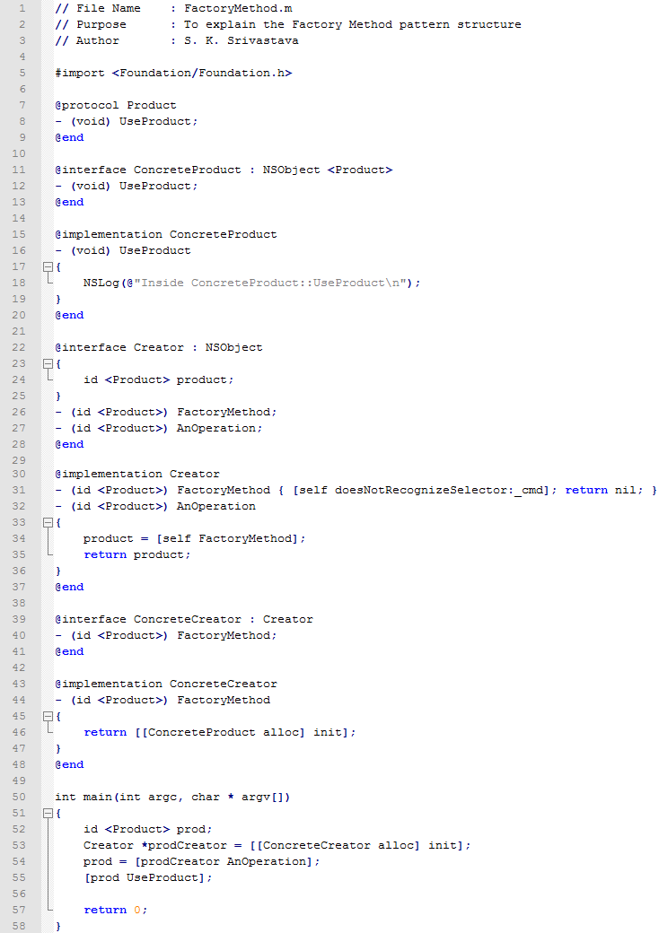 Factory Method design pattern In Objective C