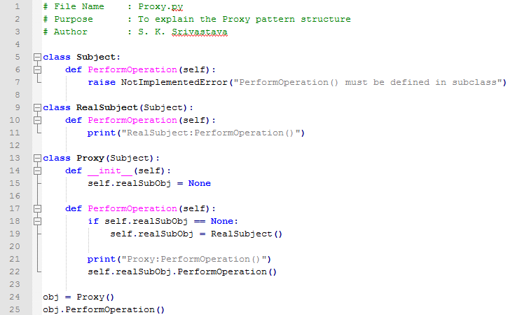 Proxy design pattern In Python
