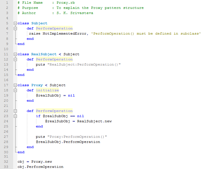 Proxy design pattern In Ruby