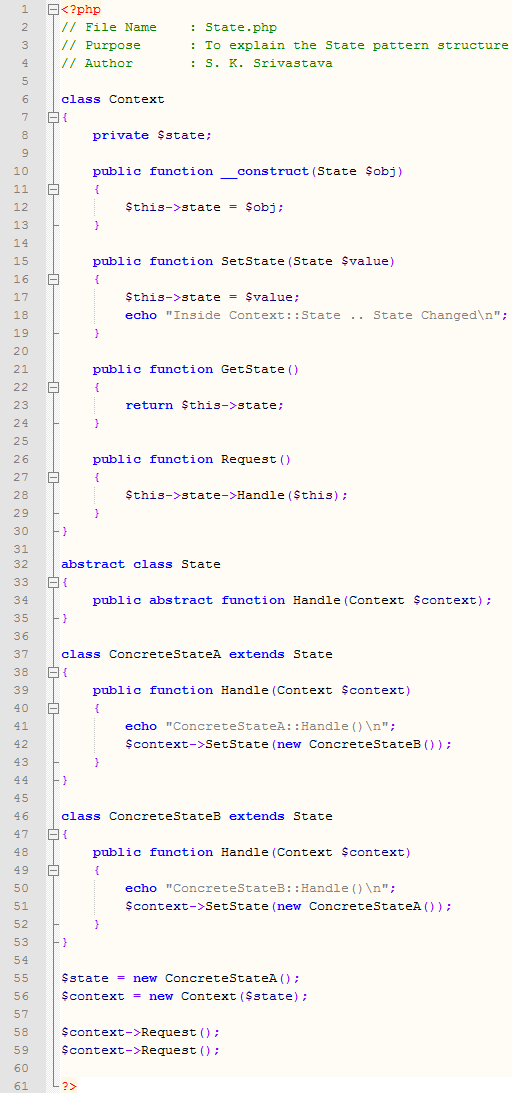 State design pattern In PHP