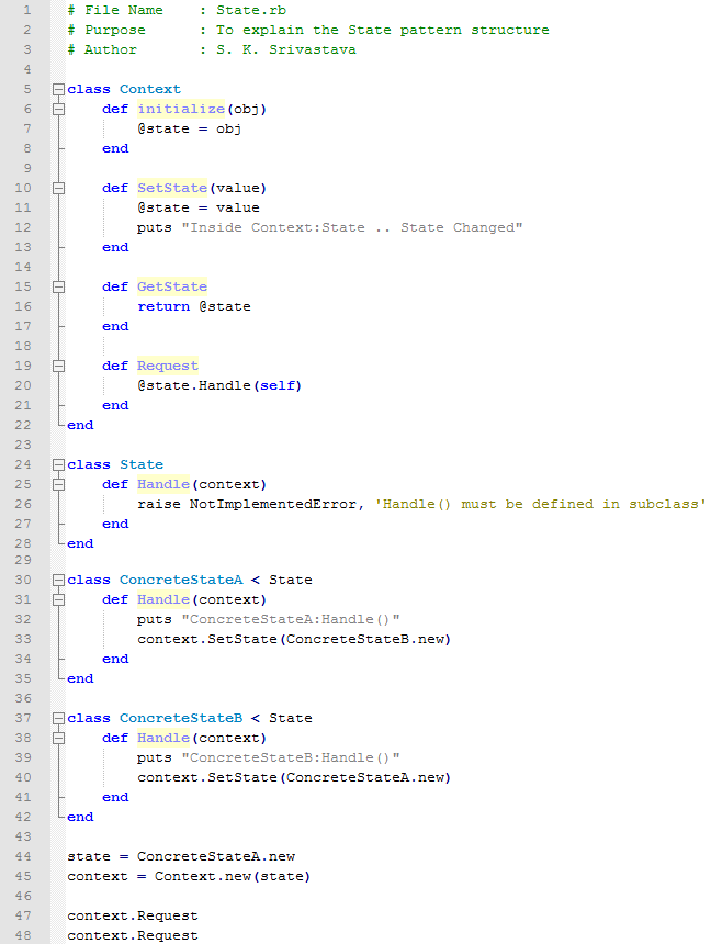 State design pattern In Ruby