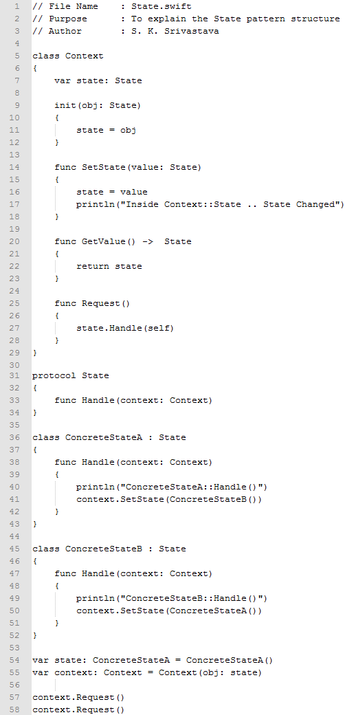 State design pattern In Swift