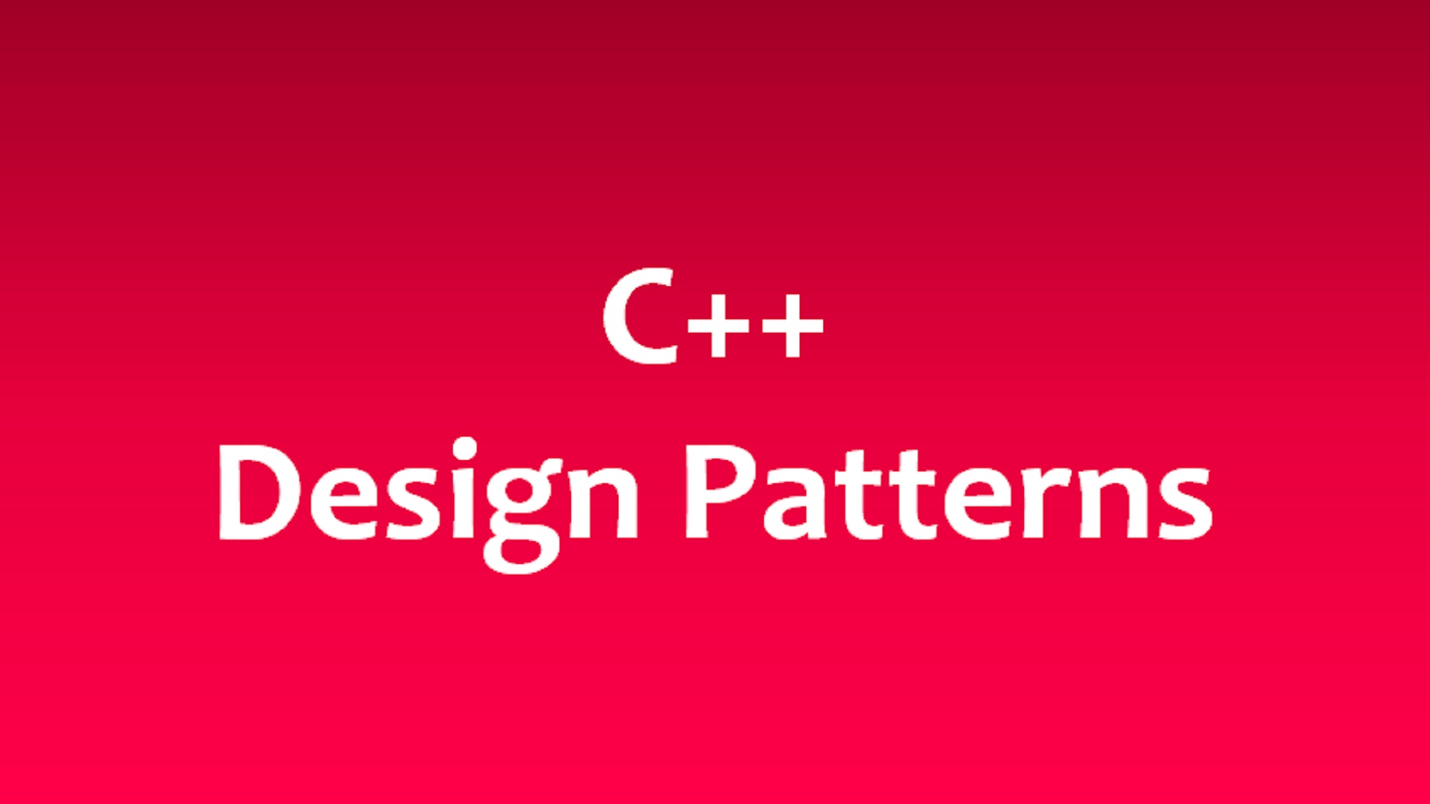 Design Patterns In C++ online course