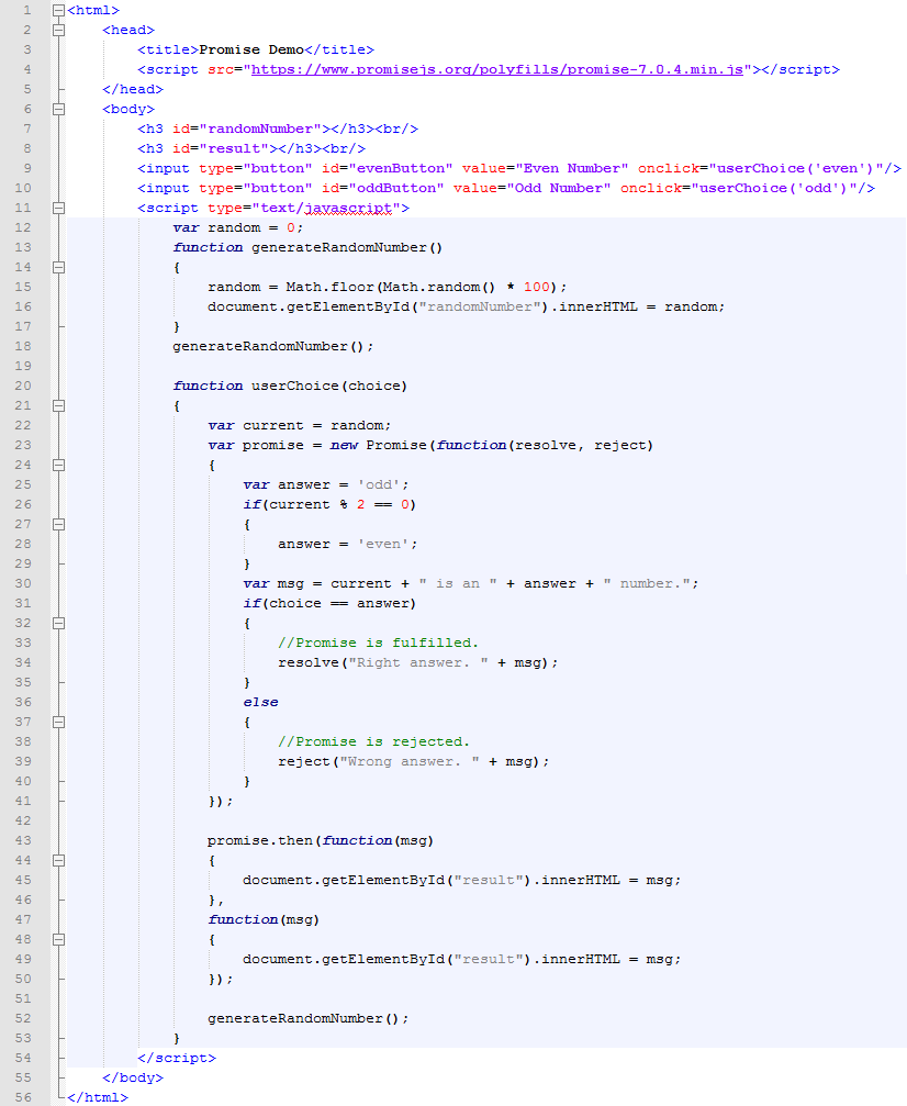 Promises in JavaScript - Example