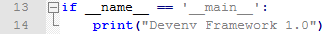 Building Framework in Python - main statement for library