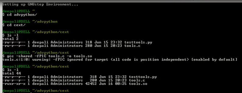 Python C Extensions - Creation of shared file